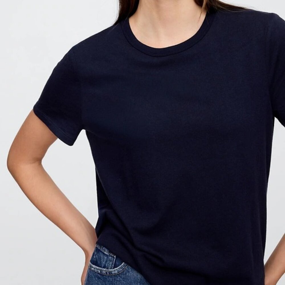 NWT GAP Favorite Crewneck T-Shirt Navy Blue Size S Basics - Picture 14 of 14